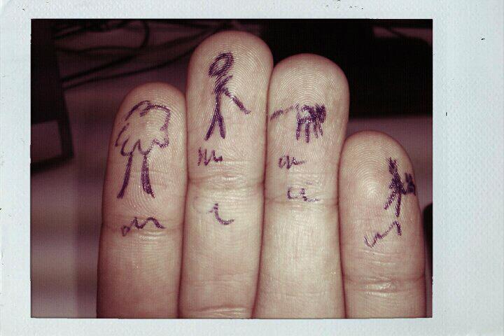 Finger drawn family